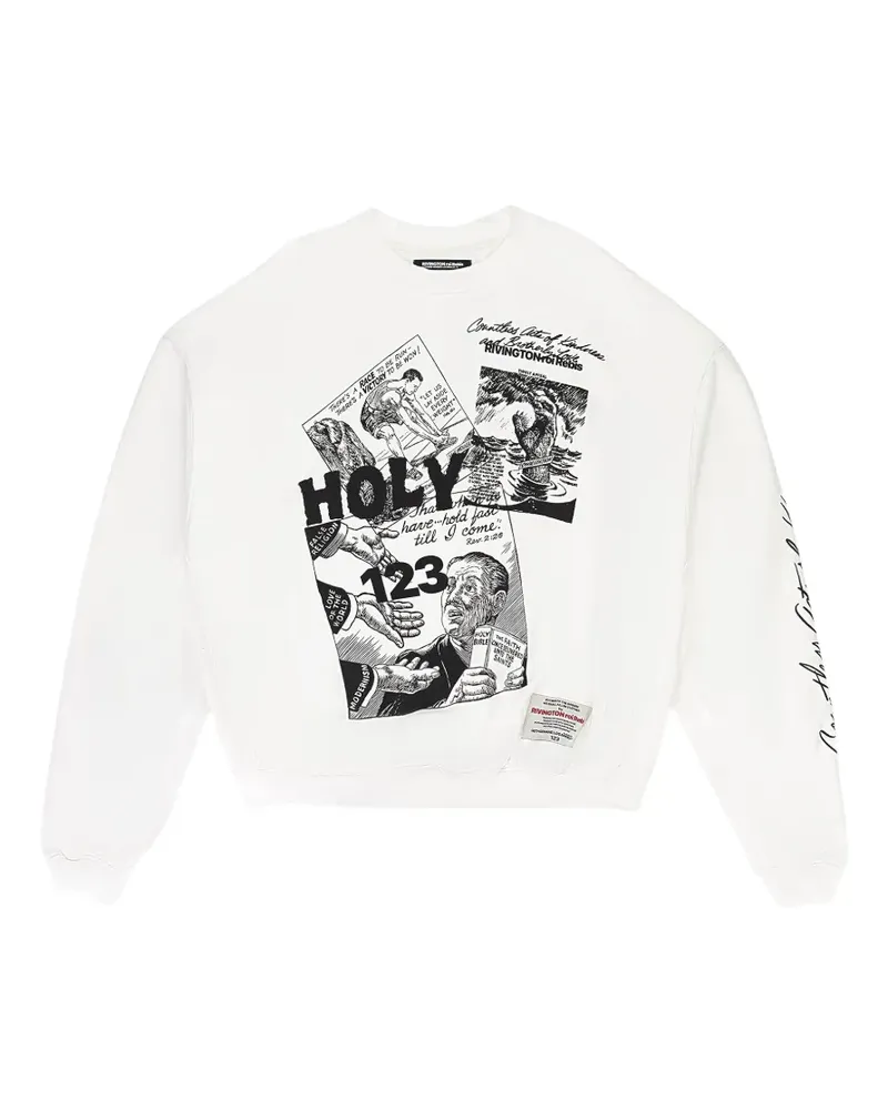 RRR123 graphic-print sweatshirt - Weiß Weiß