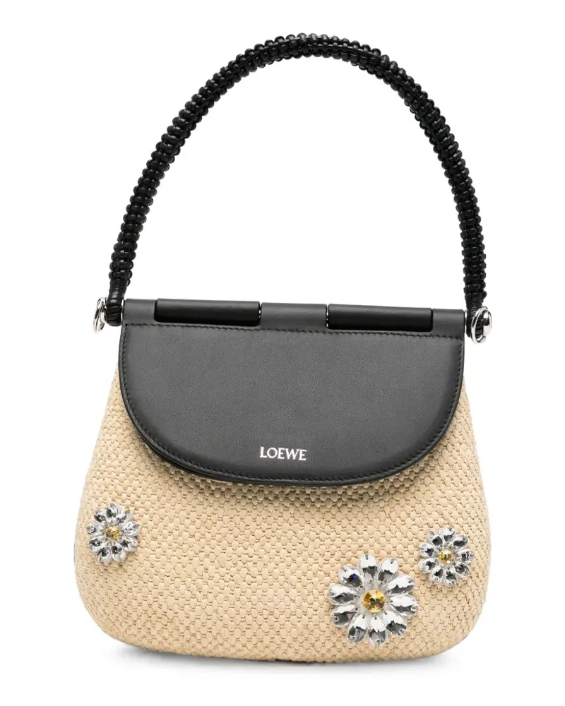 Loewe Mittelgroße Pescador Tote Bag mit Kristallen - Nude Nude