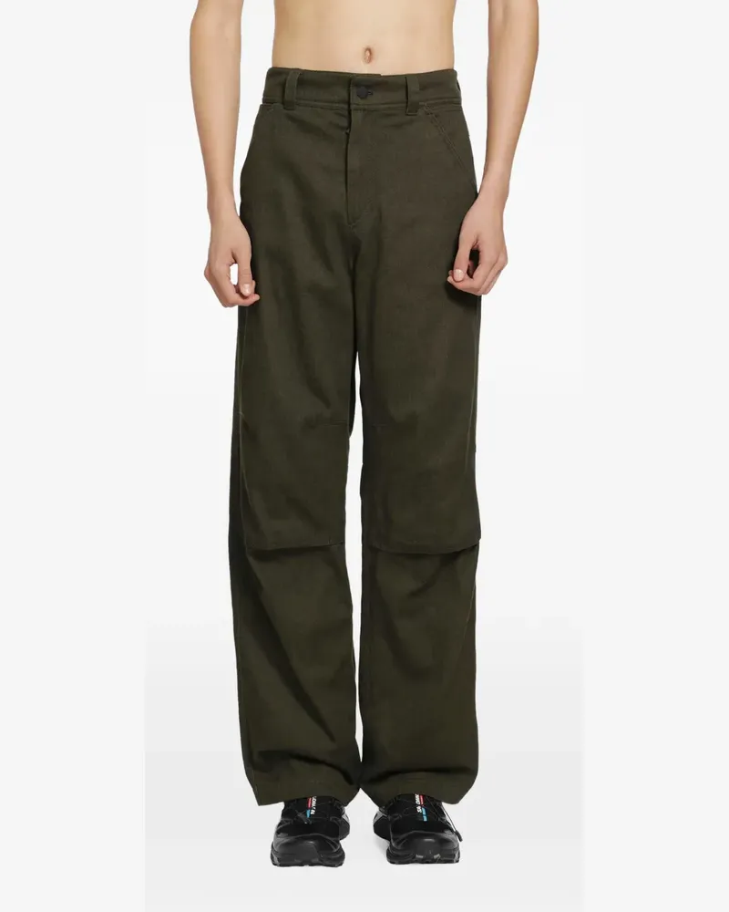 Moncler Hose mit Logo-Patch - Grün Grün