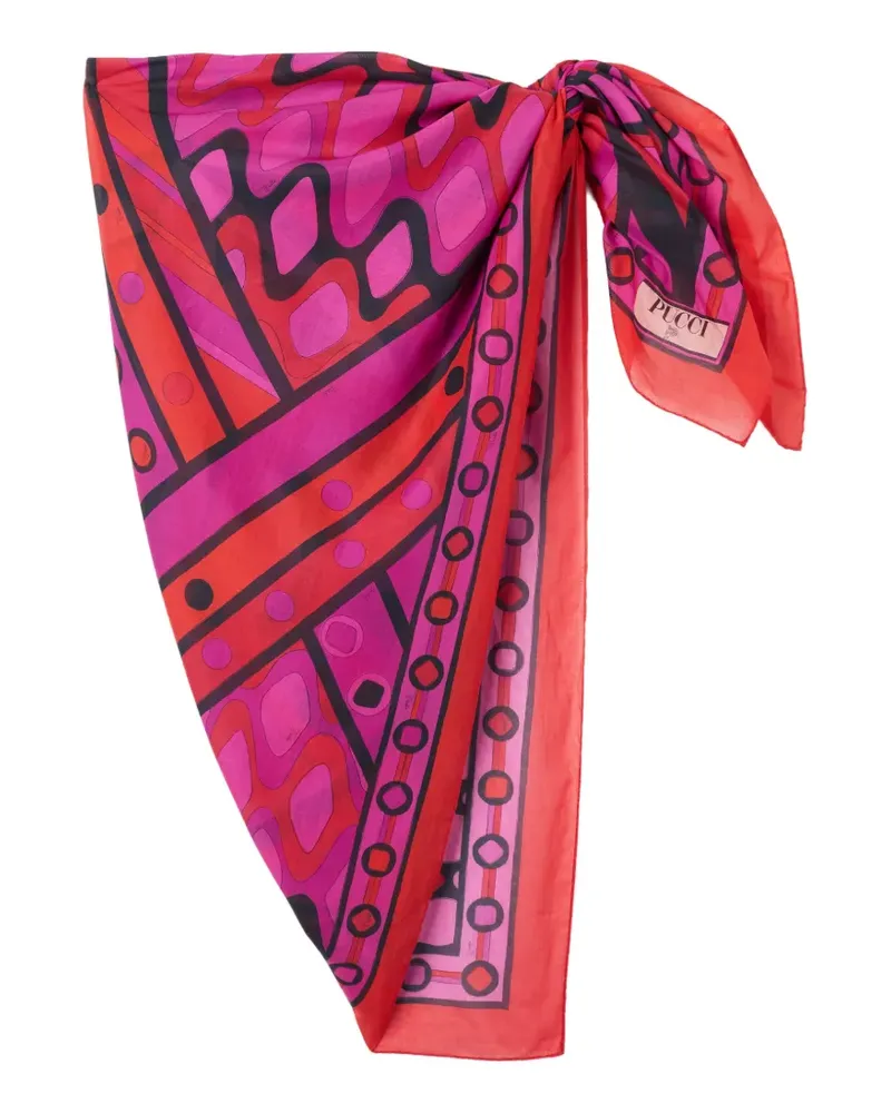 Emilio Pucci Baumwollsarong mit Vivara-Print - Rosa Rosa