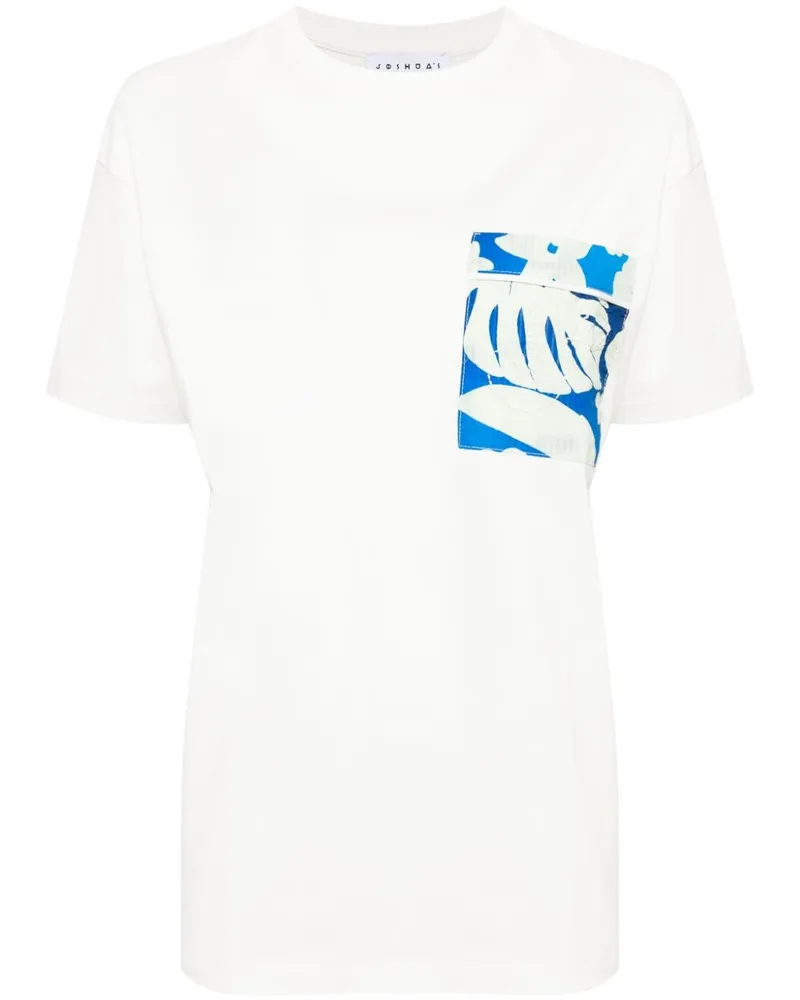 Joshua Sanders T-Shirt mit Hawaii-Print Weiß