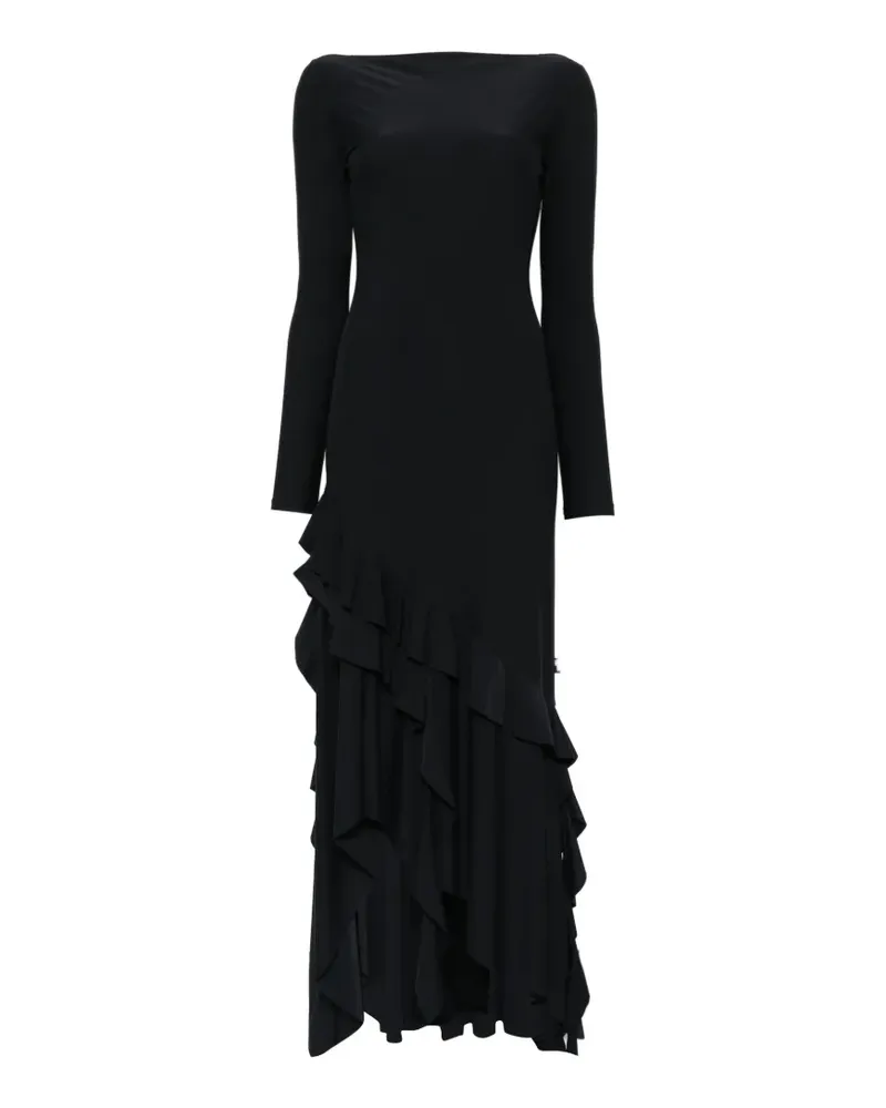 Moschino Asymmetrisches Kleid mit Rüschen - Schwarz Schwarz
