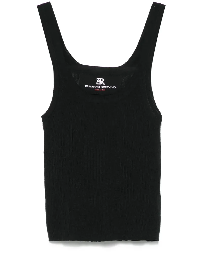 Ermanno Scervino Fein gestricktes Top - Schwarz Schwarz
