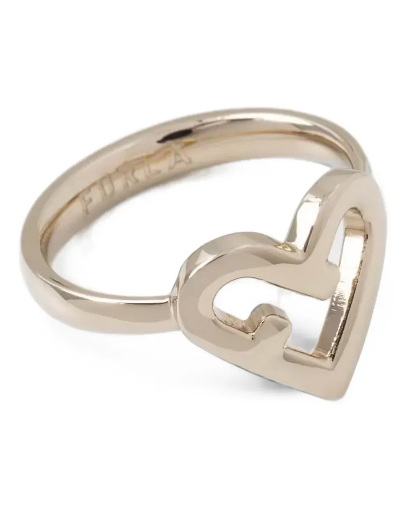 Furla heart-motif ring - Gold Gold