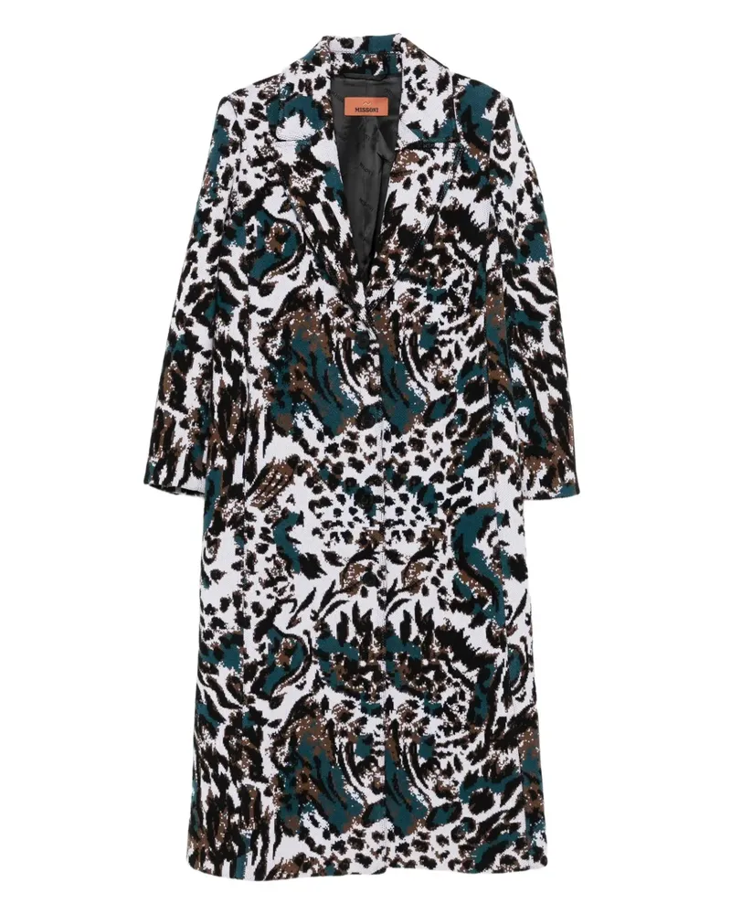 Missoni Mantel mit Animal-Muster - Weiß Weiß