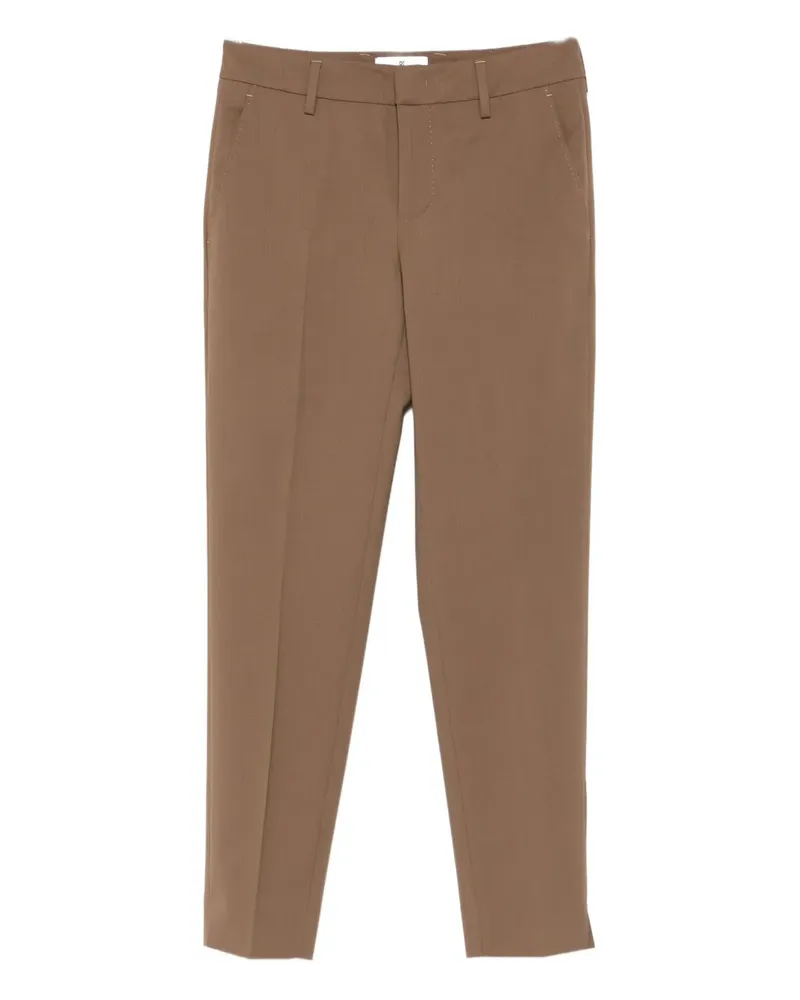 PT TORINO pressed-crease trousers - Braun Braun
