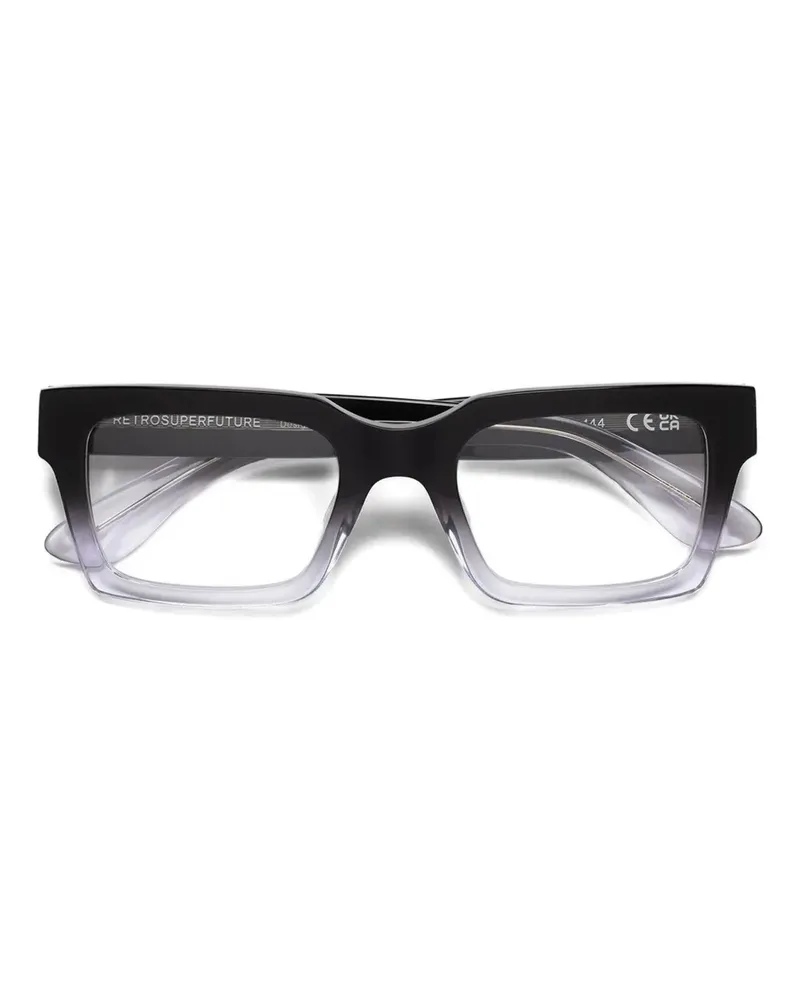 RETROSUPERFUTURE Eckige Numero 144 Brille - Schwarz Schwarz