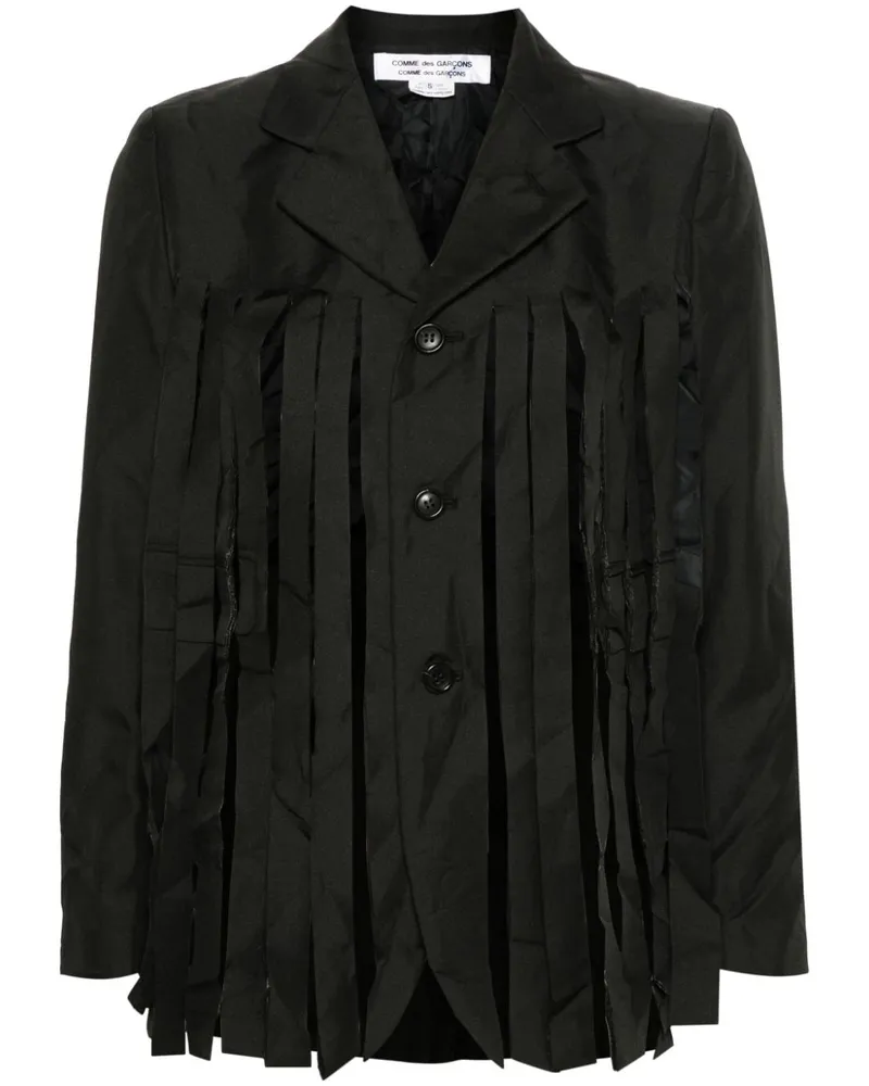 Comme des Garçons Blazer mit Fransendetail - Schwarz Schwarz
