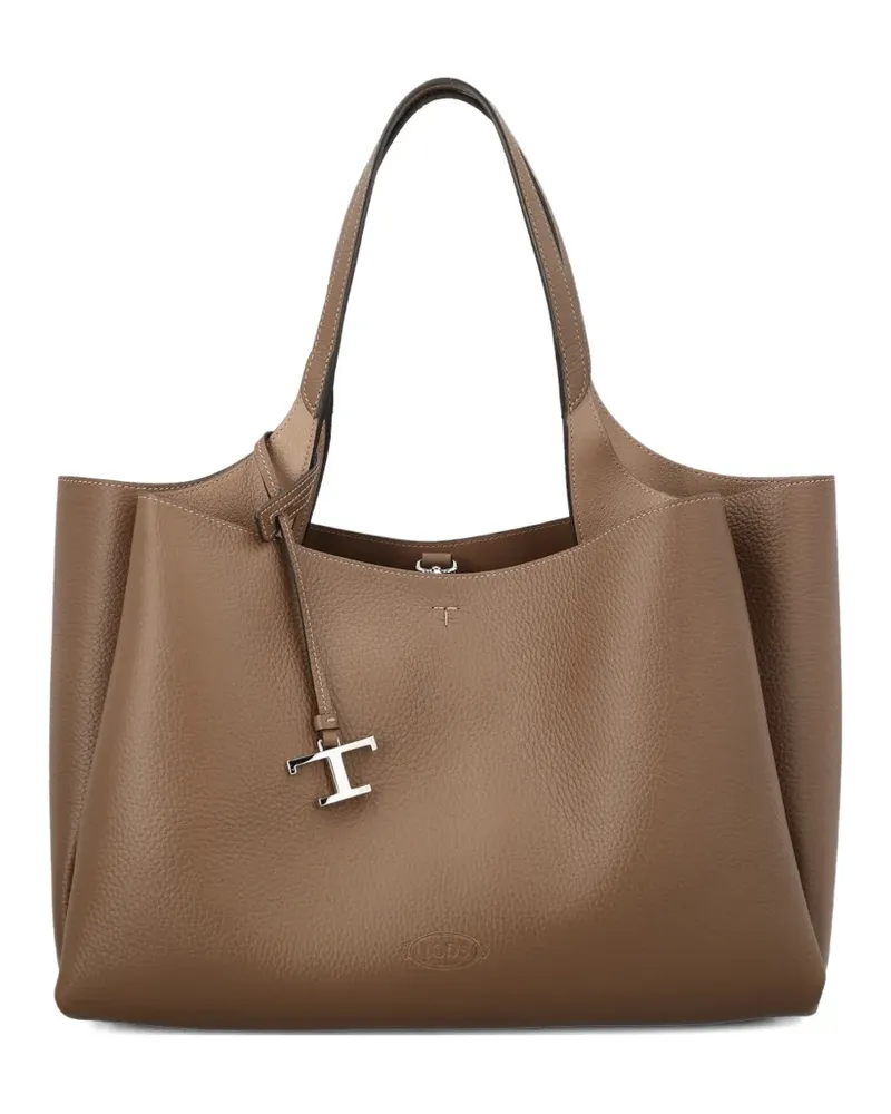 TOD'S medium leather tote bag - Braun Braun