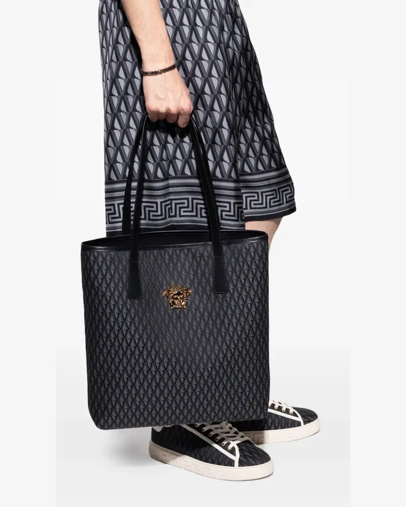 Versace Medusa pattern tote bag - Schwarz Schwarz