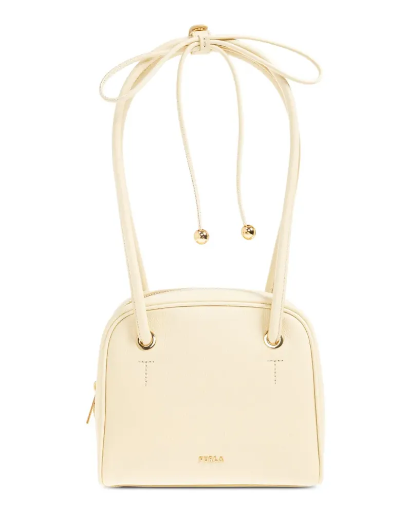 Furla Poppy Schultertasche aus gekörntem Leder - Nude Nude