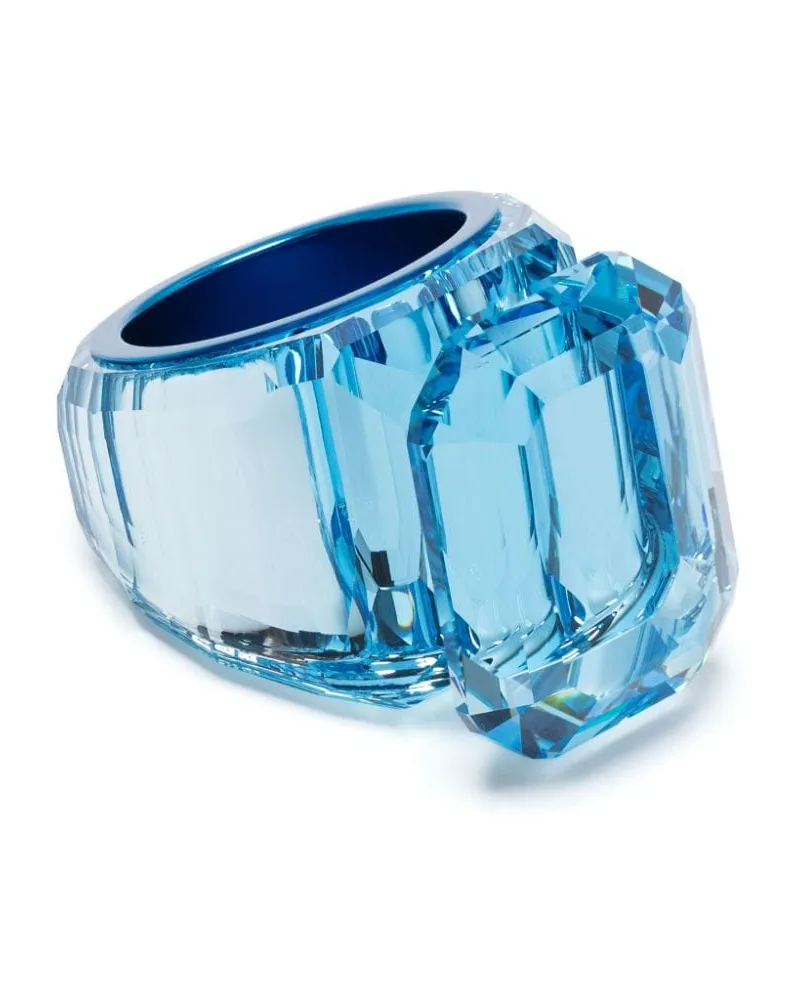 Swarovski Lucent Cocktailring mit Kristallen - Blau Blau