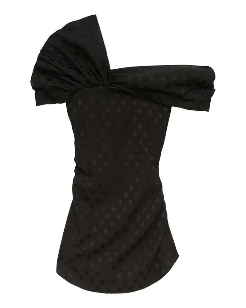 Isabel Marant Drapiertes Esen Oberteil mit Polka Dots - Schwarz Schwarz