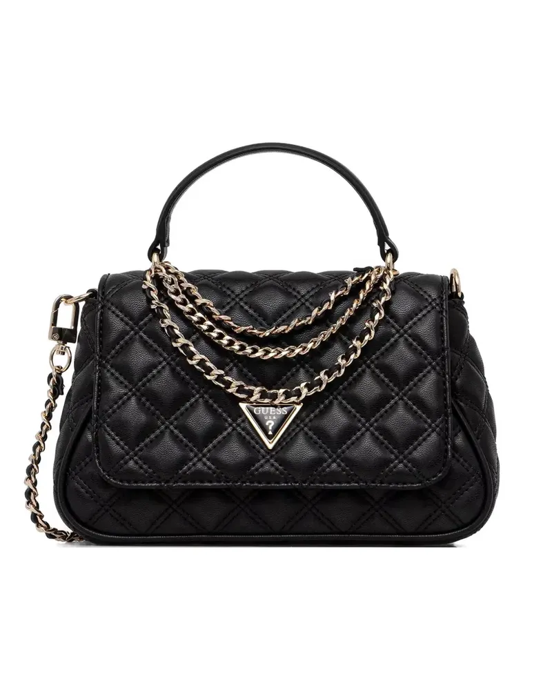 Guess Gesteppter Giully Tote Bag mit Kettenriemen - Schwarz Schwarz