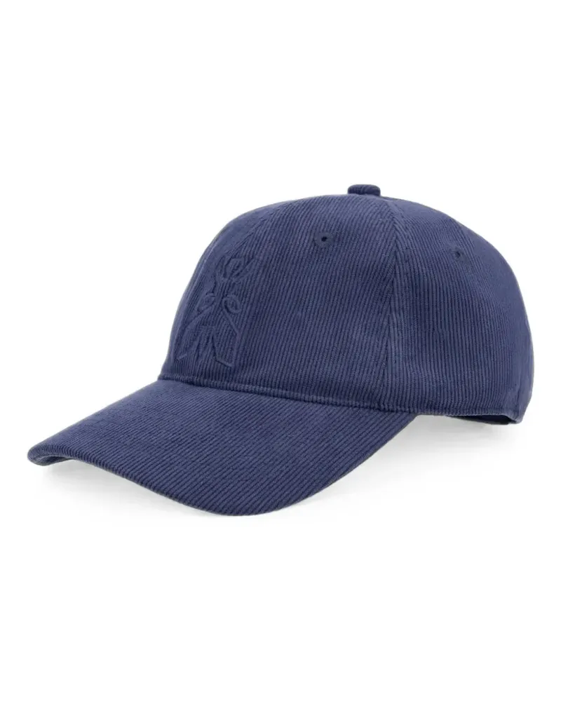 Patrizia Pepe logo-embroidered corduroy baseball cap - Blau Blau