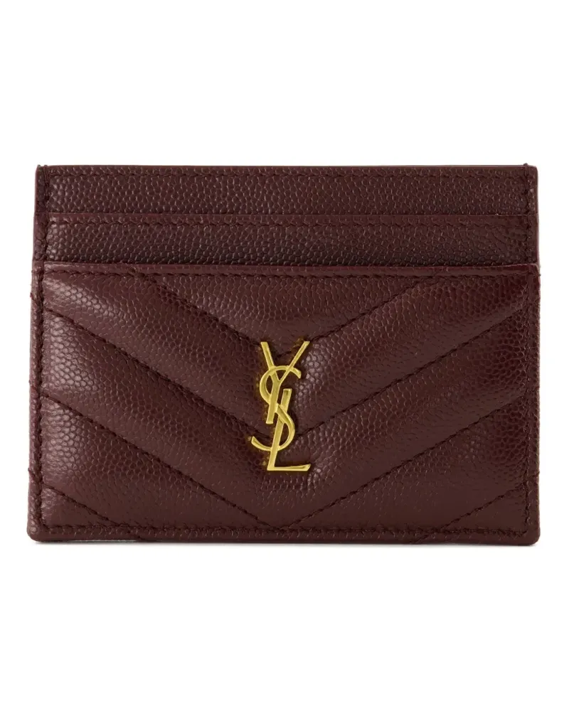 Saint Laurent Cassandre quilted cardholder - Rot Rot