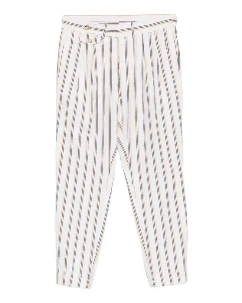 Manuel Ritz vertical-stripe pleated trousers - Weiß Weiß