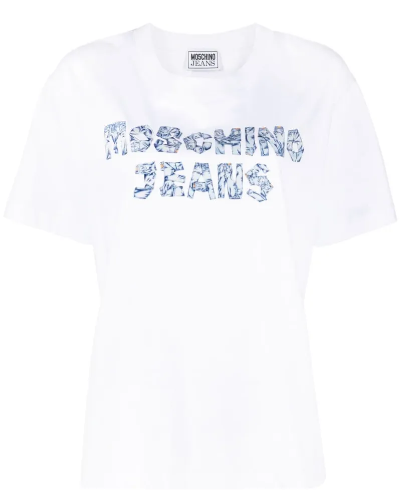 Moschino T-Shirt mit Logo-Print - Weiß Weiß
