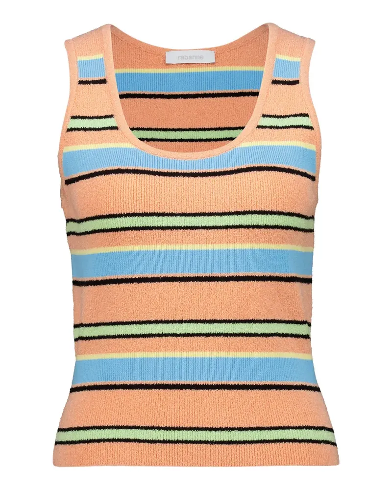 Paco Rabanne striped terry-cloth top - Orange Orange