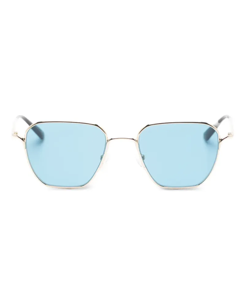 Alexander McQueen Sonnenbrille mit geometrischem Gestell - Gold Gold
