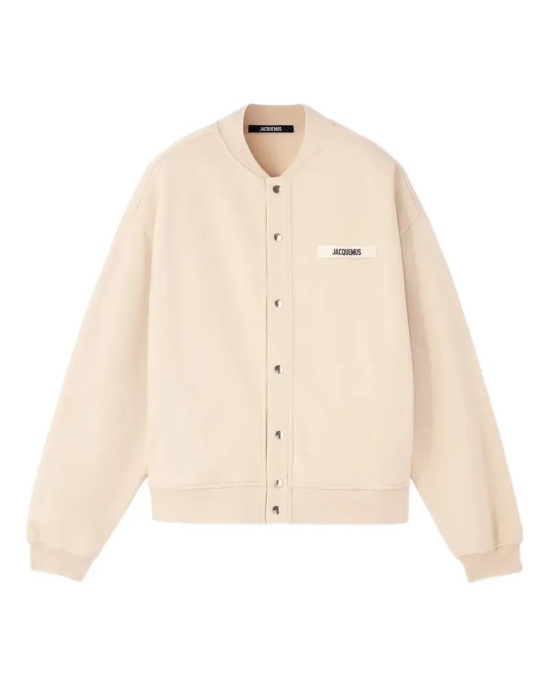 Jacquemus The Gros Grain Cardigan mit Logo-Schild - Nude Nude