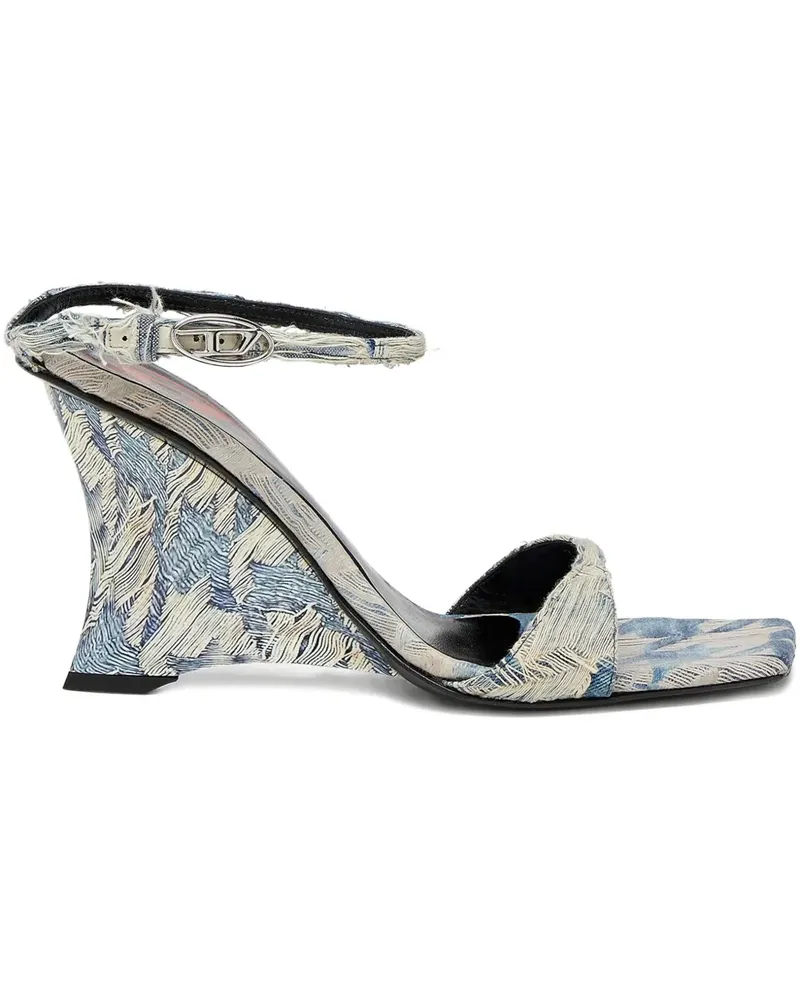 Diesel D-Amber Wedge-Sandalen - Blau Blau