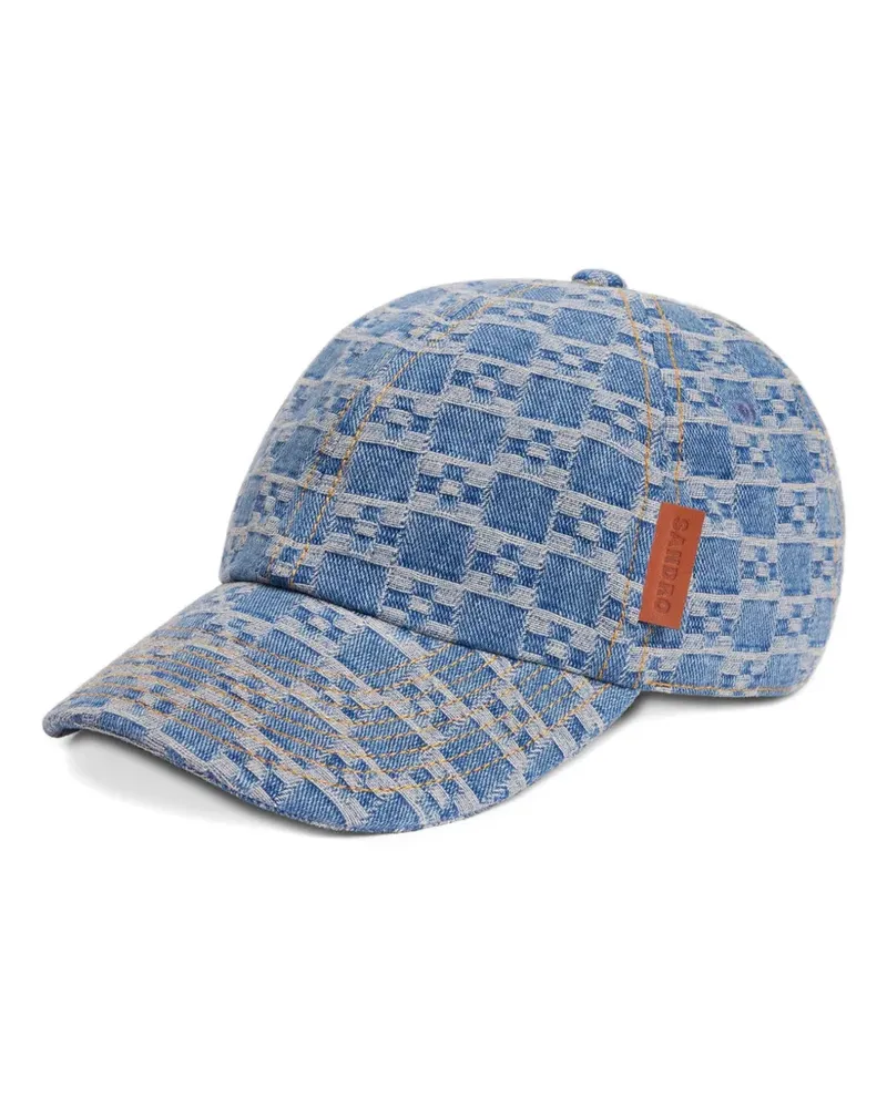 Sandro logo-patch patterned baseball cap - Blau Blau