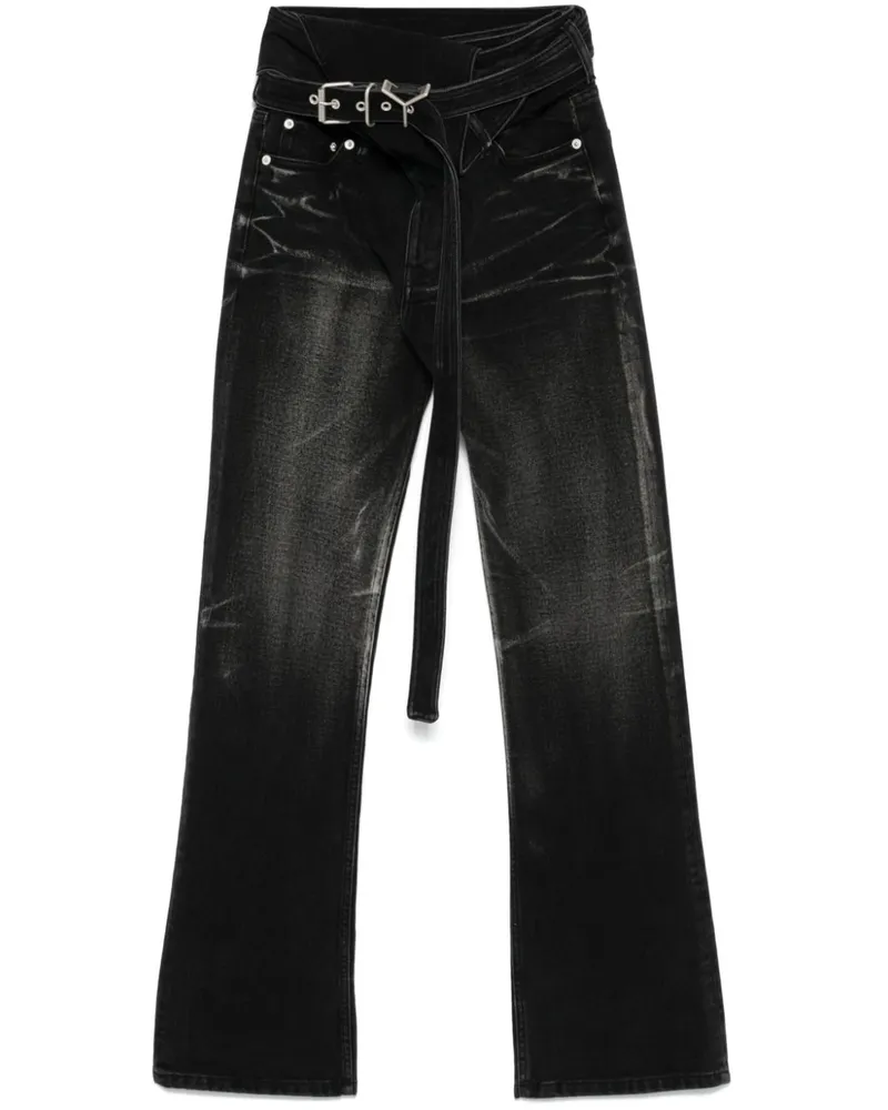 Y/PROJECT Jeans mit Wickelgürtel - Schwarz Schwarz