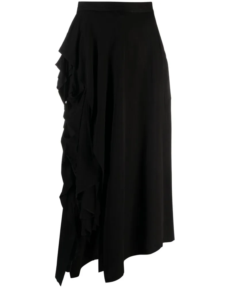 Yohji Yamamoto Asymmetrischer Rock - Schwarz Schwarz