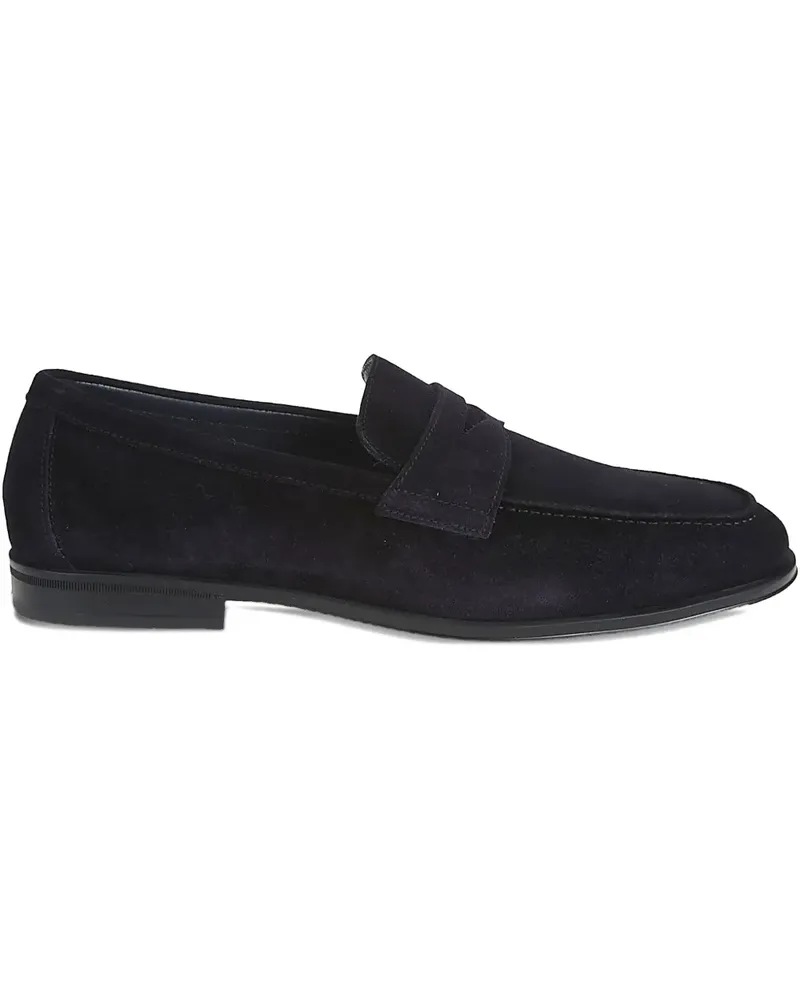 Doucal´s Penny-Loafer aus Wildleder - Blau Blau