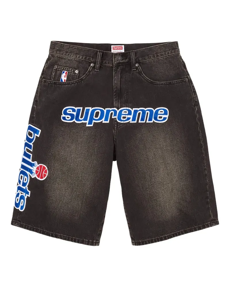 Supreme Being x Mitchell & Ness NBA Shorts mit Logo-Print - Grau Grau