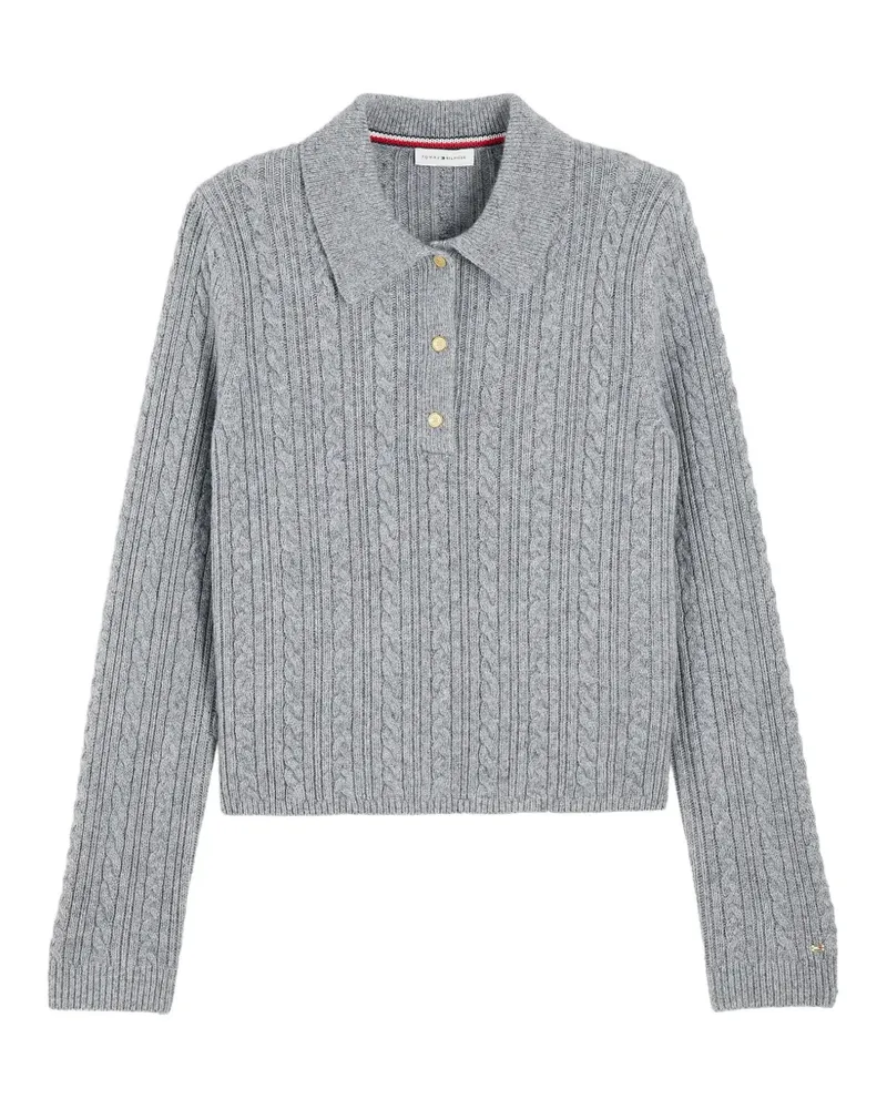 Tommy Hilfiger Pullover mit Zopfmuster - Grau Grau