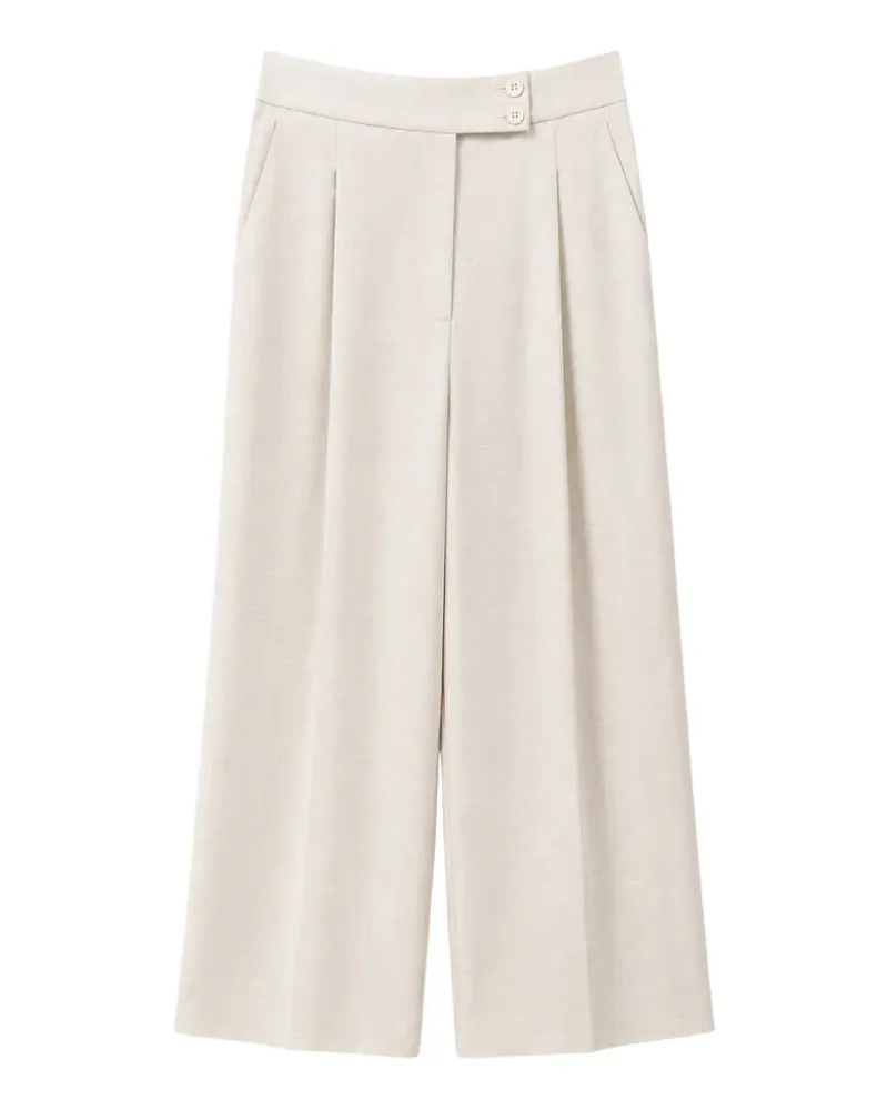 Eleventy Wide-Leg-Hose mit Bundfalten - Nude Nude