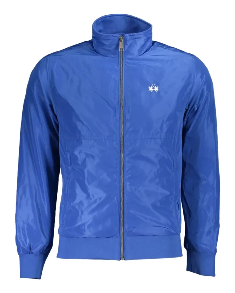 La Martina logo-embroidered zip-up jacket - Blau Blau