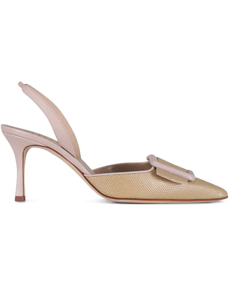 Manolo Blahnik Mayslibi Slingback-Pumps 70mm - Nude Nude