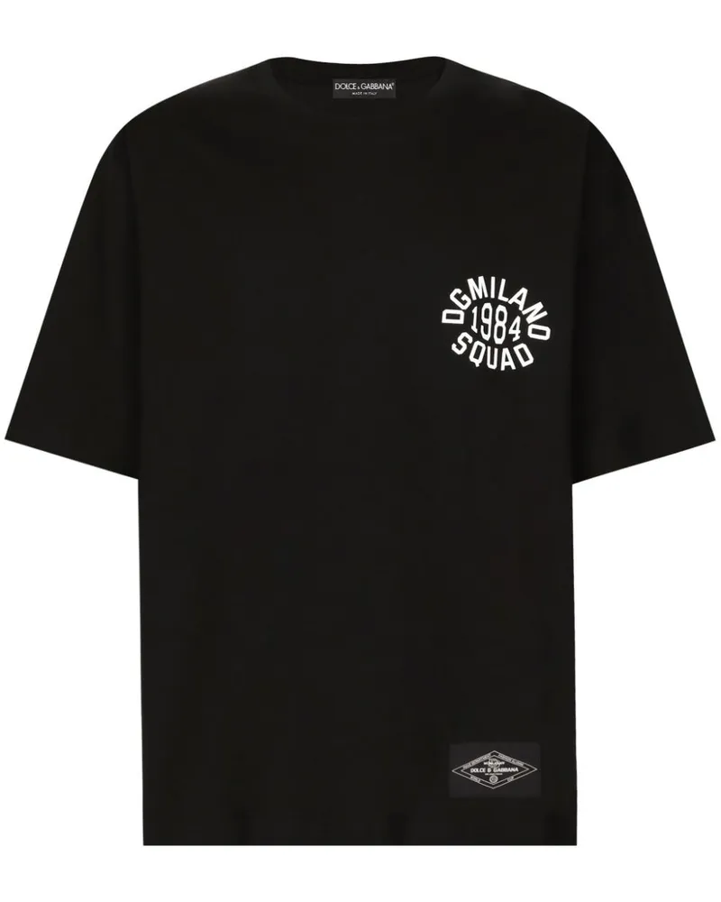 Dolce & Gabbana T-Shirt mit Logo-Print - Schwarz Schwarz