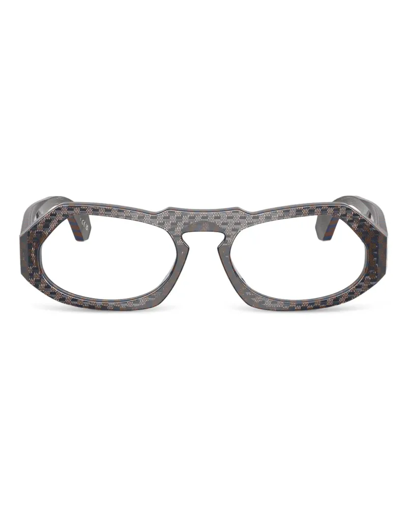 Alain Mikli geometric-frame glasses - Blau Blau