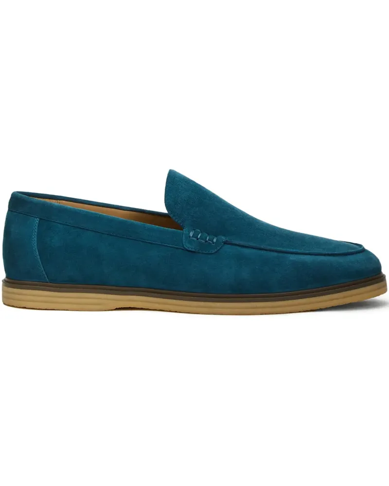 12 STOREEZ Loafer aus Wildleder - Blau Blau