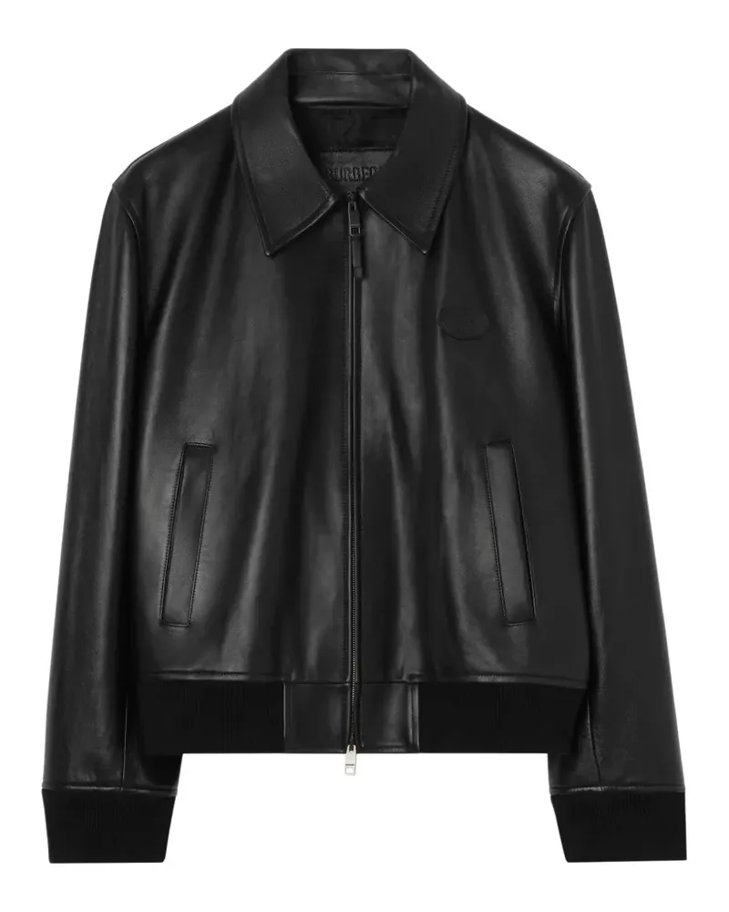 Burberry Bloomsbury Harrington Lederjacke - Schwarz Schwarz