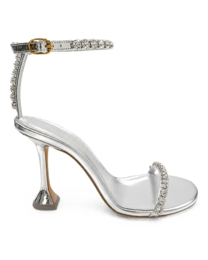 Amina Muaddi Gigi Sandalen mit Kristallen - Silber Silber