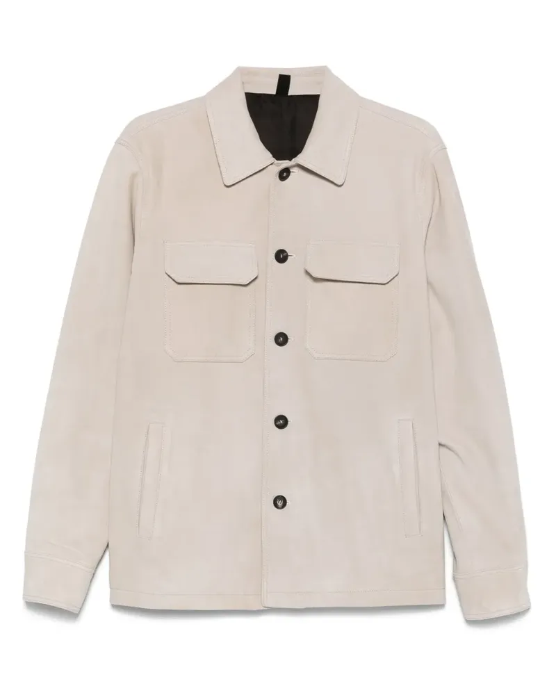 Tagliatore Hemdjacke aus Leder - Nude Nude