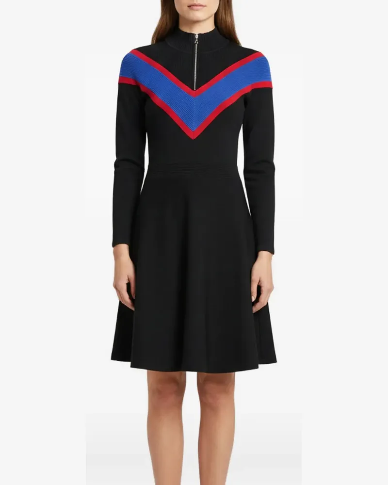 Sandro Midikleid mit Reißverschluss - Schwarz Schwarz