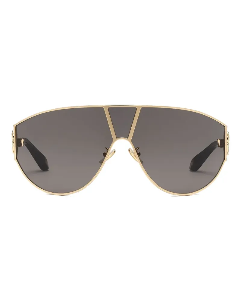 Roberto Cavalli Sonnenbrille mit Logo-Schild - Gold Gold