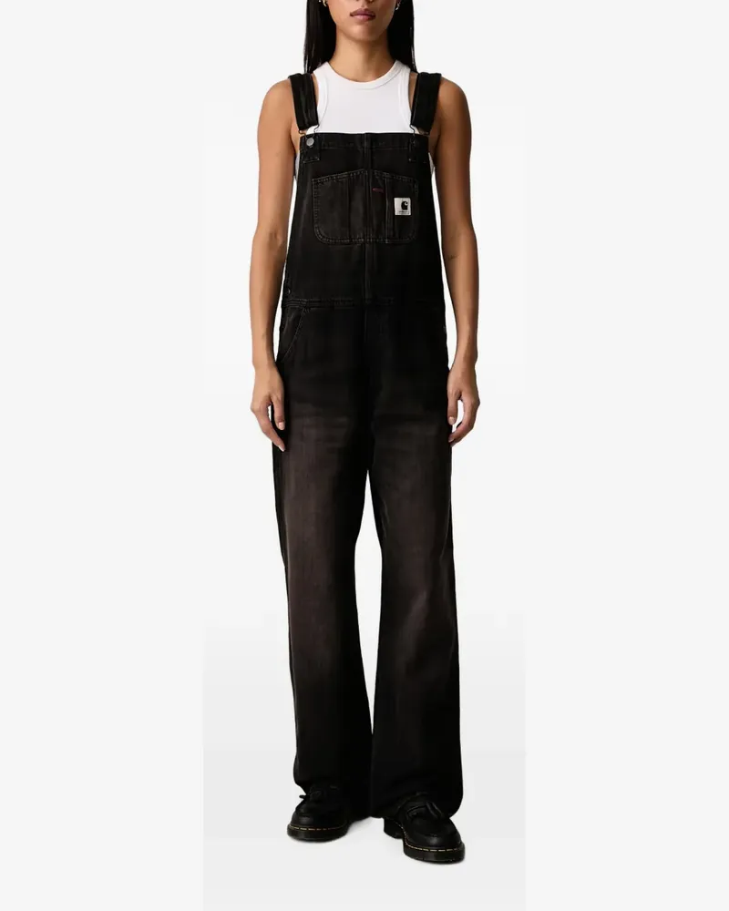 Carhartt WIP faded-effect dungarees - Schwarz Schwarz