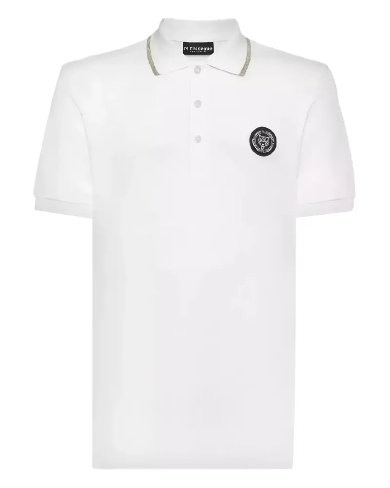 Philipp Plein Poloshirt mit Tiger-Emblem - Weiß Weiß