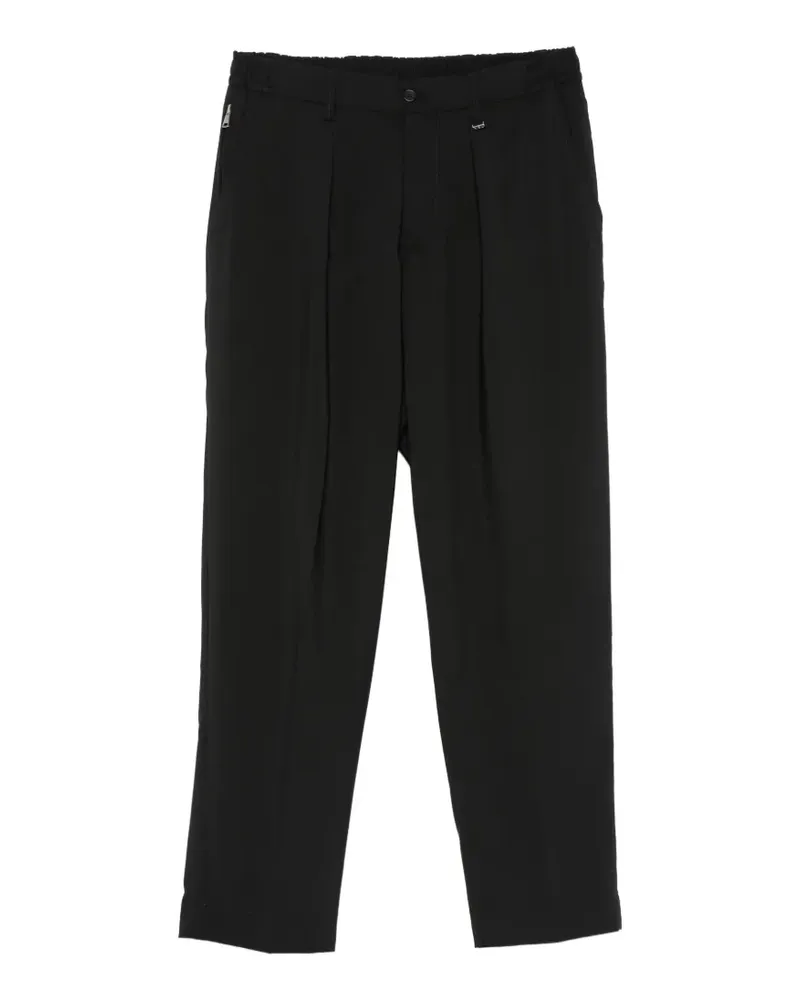 Yes London pleated elasticated-waistband trousers - Schwarz Schwarz