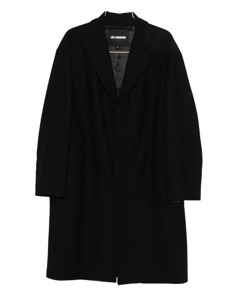 Les Hommes single-breasted coat - Schwarz Schwarz