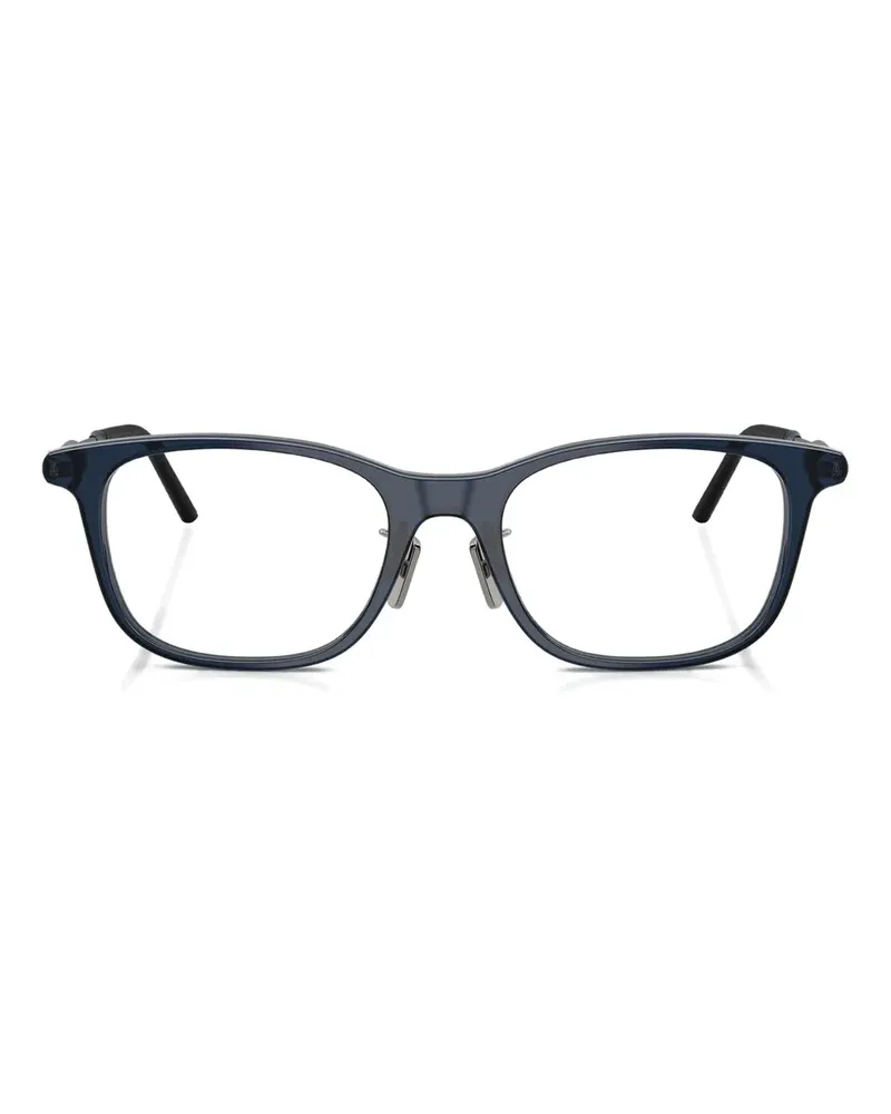 Moncler Eckige Brille mit Metallgestell - Schwarz Schwarz