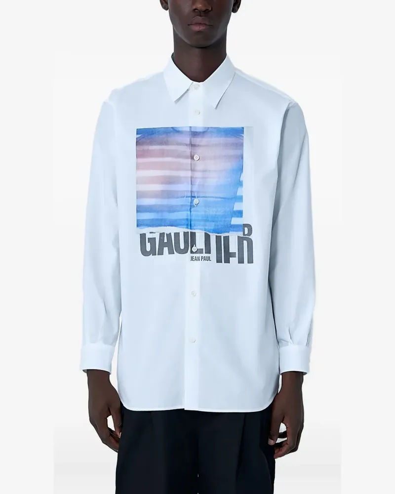 Jean Paul Gaultier Hemd mit grafischem Print - Weiß Weiß