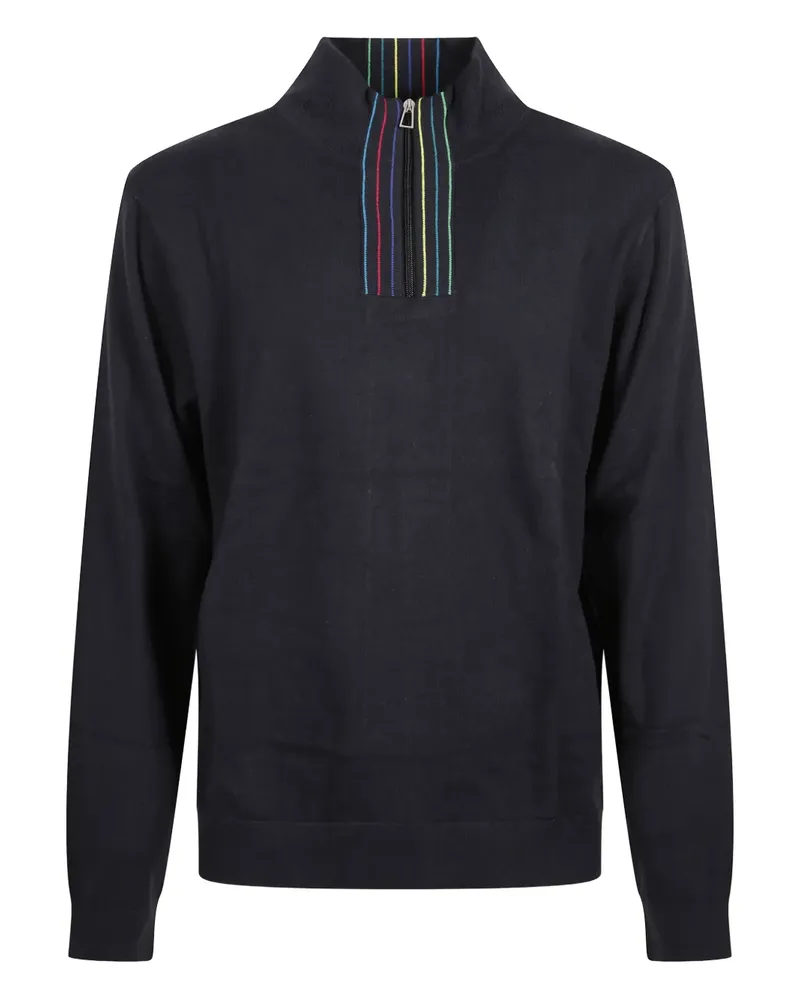 Paul Smith Gestreifter Pullover mit Reißverschluss - Blau Blau
